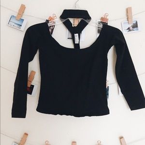 American Apparel Choker Neck Crop Top